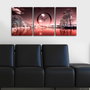 Wallity 3P3040CS-85 Reloj de Pared de Lienzo Decorativo (3 Piezas) Multicolor
